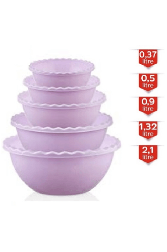 Royaleks Group RT-RYL-H-68504 5’Li Tırtıllı Yuvarlak Badya Royaleks-Mrd809