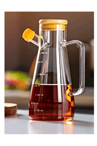 Royaleks Group RT-RYL-H-82961 Salkım 900 Ml Bambu Kapaklı Cam Yağdanlık Royaleks-Clkn-1800