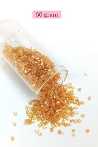 Royaleks RT-RYL-BN24095-16-60 Kesme Cam Boncuk 2Mm - 60 Gram - Şeffaf Altın - Bnc366