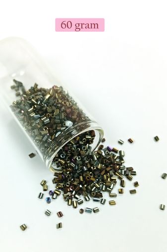 Royaleks RT-RYL-BN24095-38-60 Kesme Cam Boncuk 2Mm - 60 Gram - Asker Yeşili - Bnc388