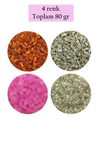 Royaleks RT-RYL-BN24095-4SET7 Kesme Cam Boncuk 2Mm - 4 Renk - Toplam 80 Gram - Bnc441