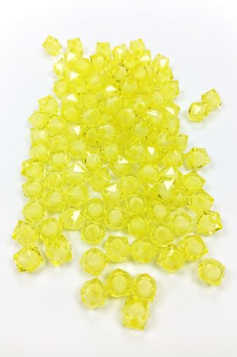 Royaleks RT-RYL-BN24096-08 Küp Boncuk İçten Boncuklu Bileklik Çanta Boncuğu 10 Mm 50 Gr Sarı - Bnc454