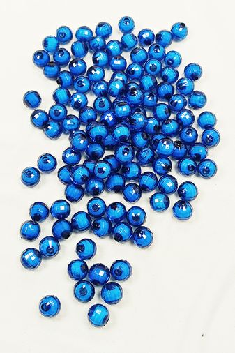 Royaleks RT-RYL-BN24097-06 Dünya Boncuk İçten Boncuklu Bileklik Çanta Boncuğu 10 Mm 50 Gr Mavi - Bnc465