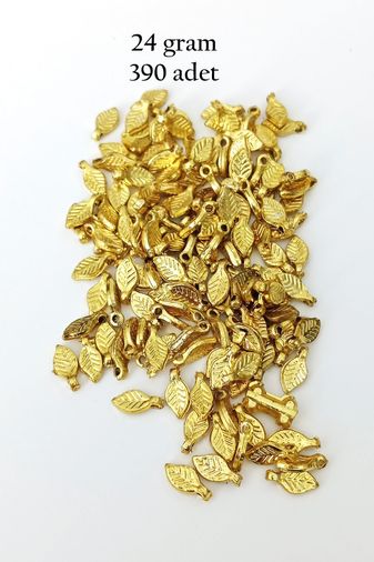 Royaleks RT-RYL-BN24099-02-24 Oya Abiye Bileklik Kolye Pleksi Metalik Plastik Pul Altın Renk 24 Gram 390 Adet - Bnc535