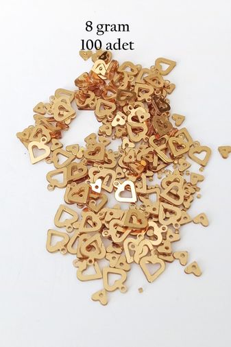 Royaleks RT-RYL-BN24099-15-8 Oya Abiye Bileklik Kolye Pleksi Metalik Plastik Pul Altın Renk 8 Gram 100 Adet - Bnc488