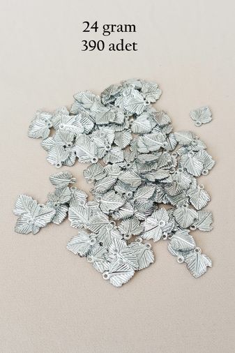 Royaleks RT-RYL-BN24100-8-24 Oya Abiye Bileklik Kolye Pleksi Metalik Plastik Pul Gümüş Renk 24 Gram 390 Adet - Bnc567