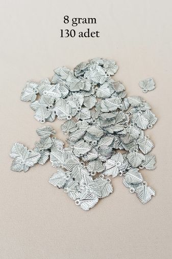 Royaleks RT-RYL-BN24100-8-8 Oya Abiye Bileklik Kolye Pleksi Metalik Plastik Pul Gümüş Renk 8 Gram 130 Adet - Bnc507