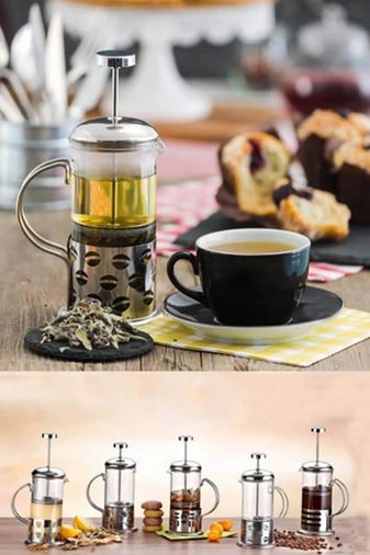 Royaleks RT-RYL-HMR10239 New Life 350Ml Çelik French Press Bitki Demleme Bardağı Bls Fp 350