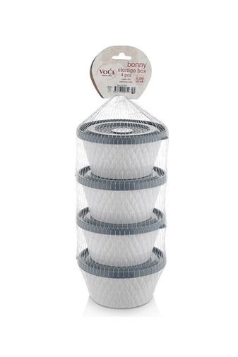 Royaleks RT-RYL-HMR10718 Fom Home Voce Plastik Petek 4'lü Saklama Kabı