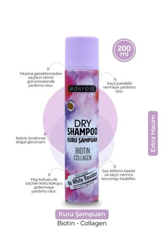 Royaleks RT-RYL-HMR24312 Kuru Şampuan Biotin Collagen 200 Ml - Ekstra Hacim - Mrfs