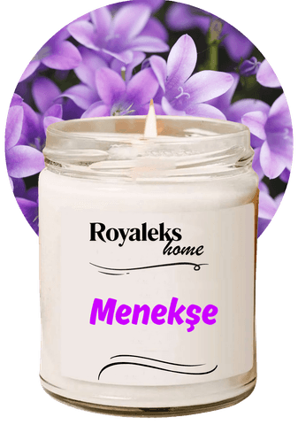 Royaleks RT-RYL-HMR24436 Doğal Özel Seri Kokulu Dekoratif Kavanoz Mum 210 Cc - Menekşe Esansı - Ryl