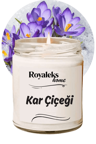 Royaleks RT-RYL-HMR24438 Doğal Özel Seri Kokulu Dekoratif Kavanoz Mum 210 Cc - Kar Çiçeği - Ryl