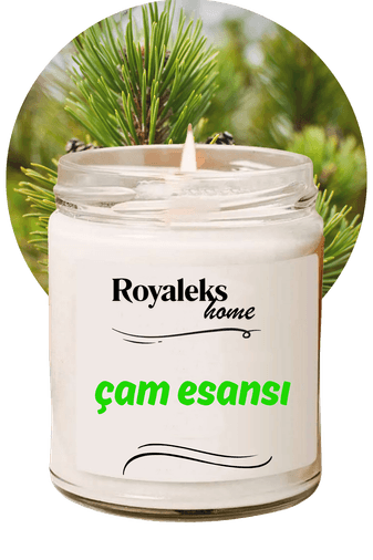 Royaleks RT-RYL-HMR24444 Doğal Özel Seri Kokulu Dekoratif Kavanoz Mum 210 Cc - Çam Esansı - Ryl