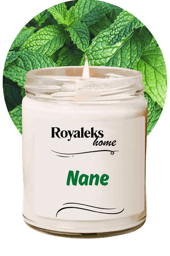 Royaleks RT-RYL-HMR24445 Doğal Özel Seri Kokulu Dekoratif Kavanoz Mum 210 Cc - Nane Esansı - Ryl