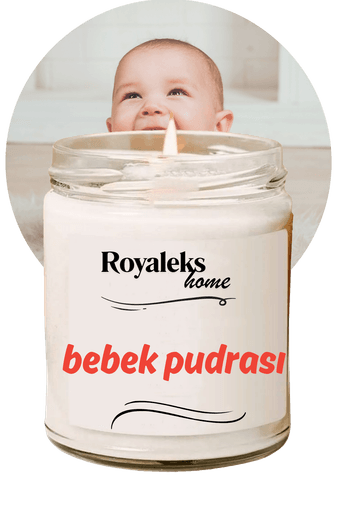Royaleks RT-RYL-HMR24447 Doğal Özel Seri Kokulu Dekoratif Kavanoz Mum 210 Cc - Bebek Pudrası - Ryl