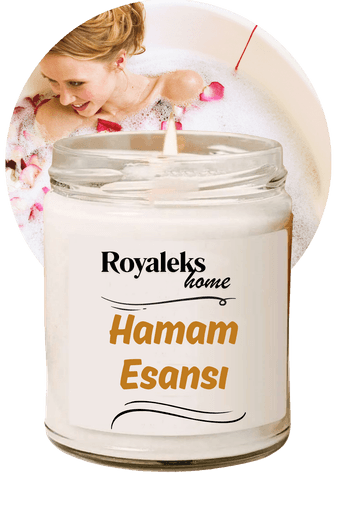 Royaleks RT-RYL-HMR24449 Doğal Özel Seri Kokulu Dekoratif Kavanoz Mum 210 Cc - Hamam Esansı - Ryl