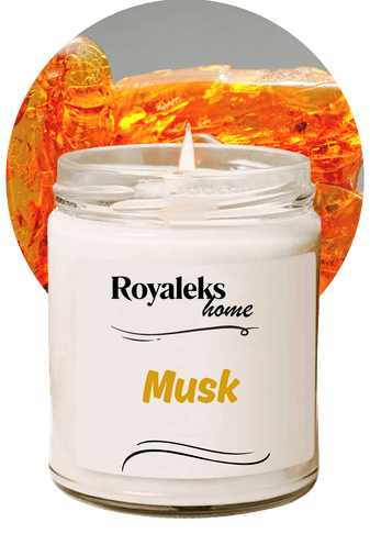 Royaleks RT-RYL-HMR24452 Doğal Özel Seri Kokulu Dekoratif Kavanoz Mum 210 Cc - Musk Esansı - Ryl