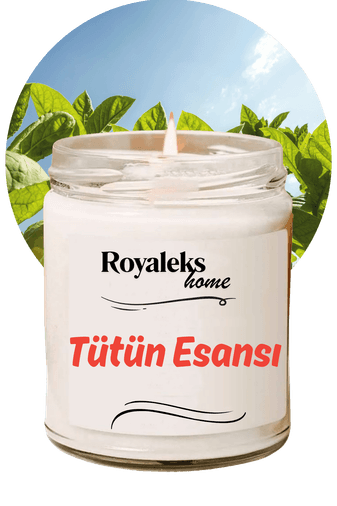 Royaleks RT-RYL-HMR24453 Doğal Özel Seri Kokulu Dekoratif Kavanoz Mum 210 Cc - Tütün Esansı - Ryl