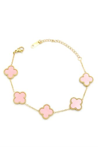 Royaleks RT-RYL-O-11879 Vc Yonca Bileklik - Pembe