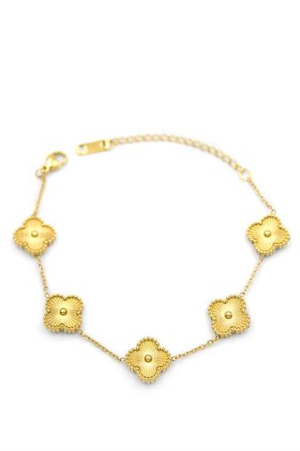Royaleks RT-RYL-O-12247 Vc Yonca Bileklik - Altın