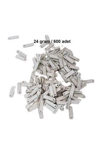 RT-RYL-B-0019-24 Mat Beyaz 15 X 5 Mm Dantel Oya Yazma Halhal Abiye Lazer Kesim Pul 600 Adet / 24 Gram