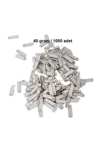 RT-RYL-B-0019-40 Mat Beyaz 15 X 5 Mm Dantel Oya Yazma Halhal Abiye Lazer Kesim Pul 1000 Adet / 40 Gram