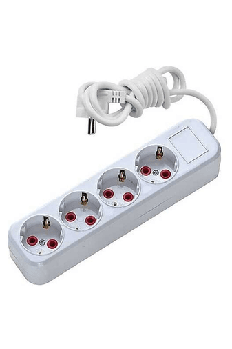 RT-RYL-HMR10708 Asel 4 Lü 3 Metre Topraklı Anahtarlı Priz Ast A403
