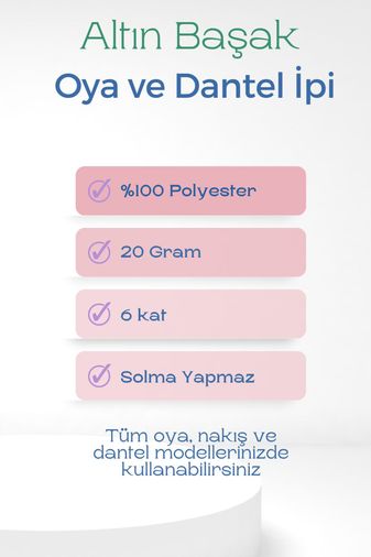 RT-RYL-HMR16738-1 Altınbaşak Oya Ve Dantel İpi 20 Gr - Royaleks - No: 938