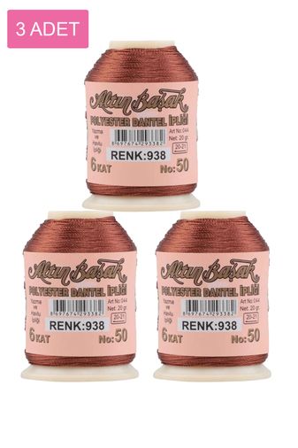 RT-RYL-HMR16738 3 Adet Altınbaşak Oya Ve Dantel İpi 20 Gr - Royaleks - No: 938