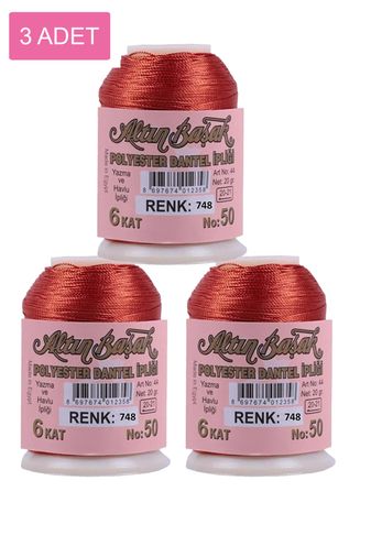 RT-RYL-HMR16739 3 Adet Altınbaşak Oya Ve Dantel İpi 20 Gr - Royaleks - No: 748