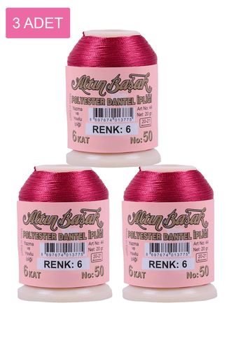 RT-RYL-HMR16754 3 Adet Altınbaşak Oya Ve Dantel İpi 20 Gr - Royaleks - No: 006
