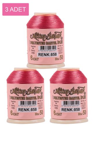 RT-RYL-HMR16762 3 Adet Altınbaşak Oya Ve Dantel İpi 20 Gr - Royaleks - No: 858