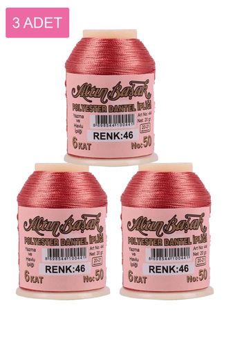 RT-RYL-HMR16763 3 Adet Altınbaşak Oya Ve Dantel İpi 20 Gr - Royaleks - No: 046