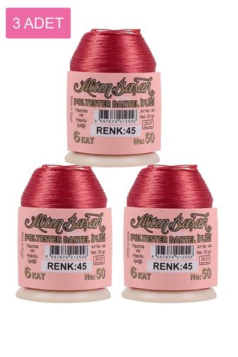 RT-RYL-HMR16765 3 Adet Altınbaşak Oya Ve Dantel İpi 20 Gr - Royaleks - No: 045