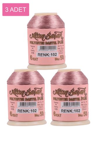 RT-RYL-HMR16776 3 Adet Altınbaşak Oya Ve Dantel İpi 20 Gr - Royaleks - No: 102