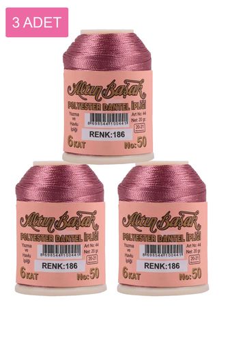 RT-RYL-HMR16800 3 Adet Altınbaşak Oya Ve Dantel İpi 20 Gr - Royaleks - No: 186