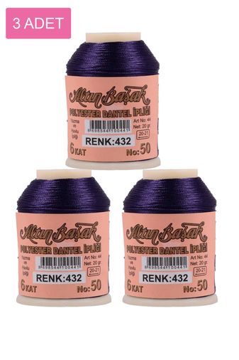 RT-RYL-HMR16813 3 Adet Altınbaşak Oya Ve Dantel İpi 20 Gr - Royaleks - No: 432
