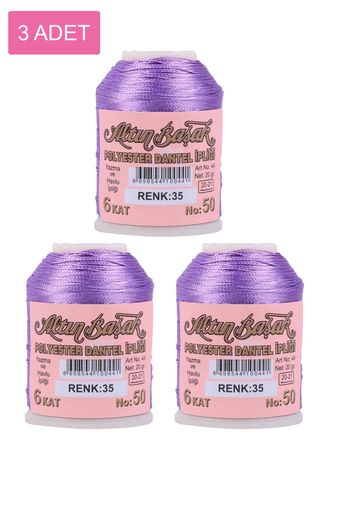 RT-RYL-HMR16820 3 Adet Altınbaşak Oya Ve Dantel İpi 20 Gr - Royaleks - No: 035
