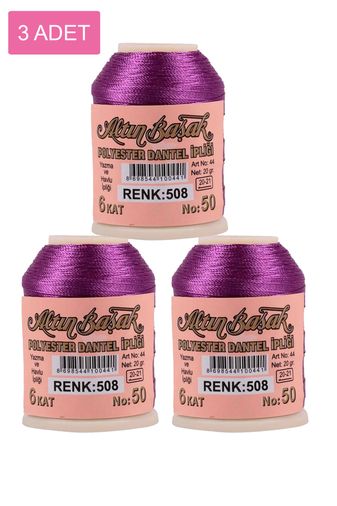 RT-RYL-HMR16822 3 Adet Altınbaşak Oya Ve Dantel İpi 20 Gr - Royaleks - No: 508