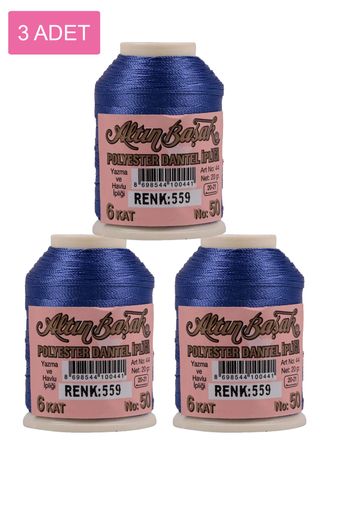 RT-RYL-HMR16831 3 Adet Altınbaşak Oya Ve Dantel İpi 20 Gr - Royaleks - No: 559