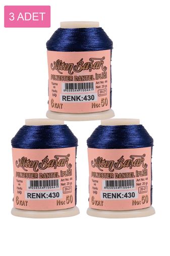 RT-RYL-HMR16834 3 Adet Altınbaşak Oya Ve Dantel İpi 20 Gr - Royaleks - No: 430