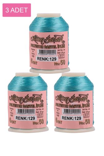 RT-RYL-HMR16843 3 Adet Altınbaşak Oya Ve Dantel İpi 20 Gr - Royaleks - No: 129
