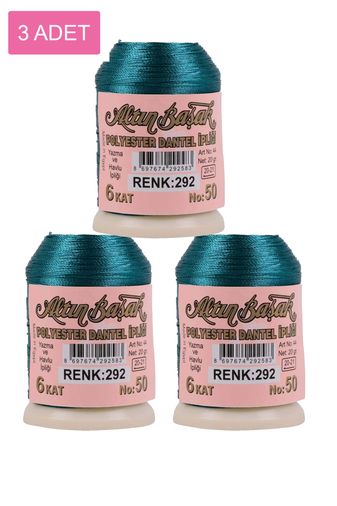 RT-RYL-HMR16850 3 Adet Altınbaşak Oya Ve Dantel İpi 20 Gr - Royaleks - No: 292