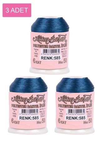 RT-RYL-HMR16852 3 Adet Altınbaşak Oya Ve Dantel İpi 20 Gr - Royaleks - No: 585