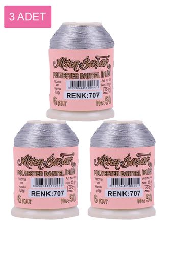RT-RYL-HMR16855 3 Adet Altınbaşak Oya Ve Dantel İpi 20 Gr - Royaleks - No: 707