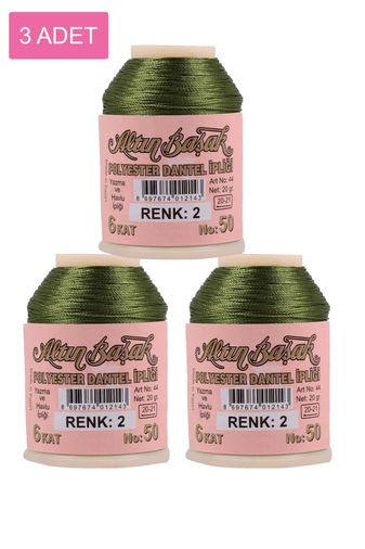 RT-RYL-HMR16870 3 Adet Altınbaşak Oya Ve Dantel İpi 20 Gr - Royaleks - No: 002