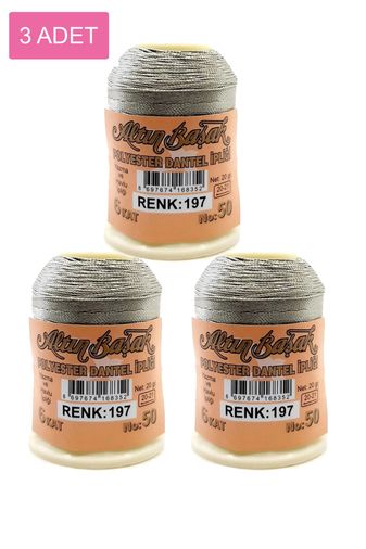 RT-RYL-HMR16881 3 Adet Altınbaşak Oya Ve Dantel İpi 20 Gr - Royaleks - No: 197