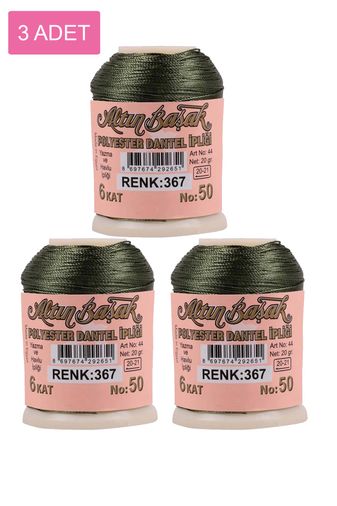RT-RYL-HMR16890 3 Adet Altınbaşak Oya Ve Dantel İpi 20 Gr - Royaleks - No: 367