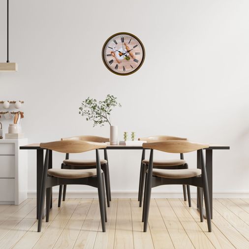 Rustic Bakery Kitchen Kahverengi 36 Cm Duvar Saati