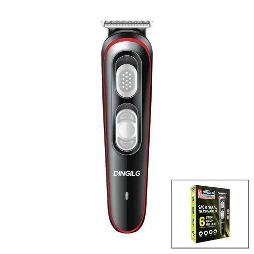 SAÇ - SAKAL KESME TRAŞ MAKİNESİ 6 FARKLI KESİM USB ŞARJLI 2 KADEME BIÇAK AYARI RD-055 (4745)